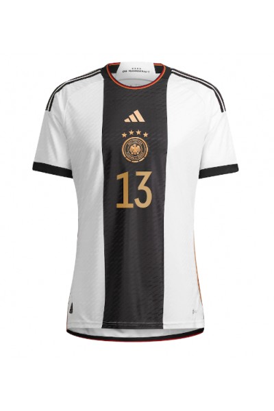 Fotbalové Dres Německo Thomas Muller #13 Domácí Oblečení MS 2022 Krátký Rukáv